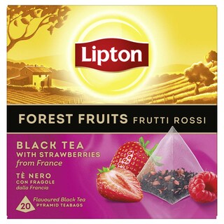 Lipton | Thee | Zwart | Rode vruchten | Zakjes 30 gr