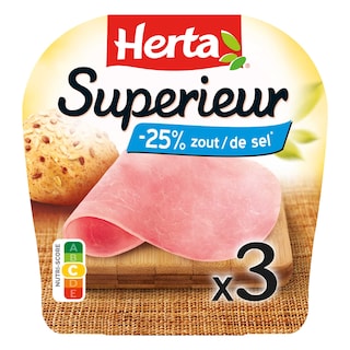 Herta | Superieur Ham | -25% Zout 133 gr