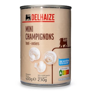 Delhaize | Champignons | Entiers | Mini 230 gr
