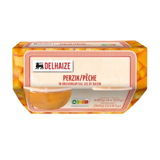 Delhaize | Perzik | Stukjes | Sap 