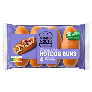 Mr.BigMouth | Hotdog | Bun | Brioche | 4 St 250 gr