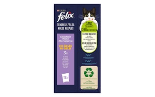 Felix | Malse Reepjes | Kattenvoeding | Senior | Gelei | Mix 12 x 85 gr