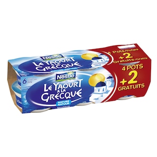 Nestlé | Yaourt | Grecque | Nature | 4+2 gratuit 
