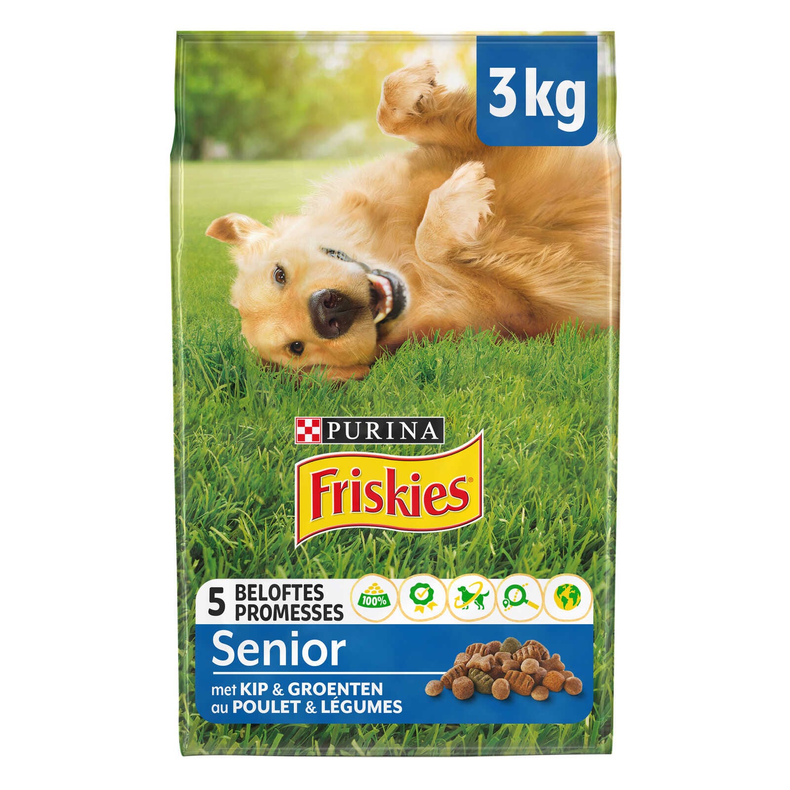 Friskies Hondenvoeding | Senior | Brokjes | Kip