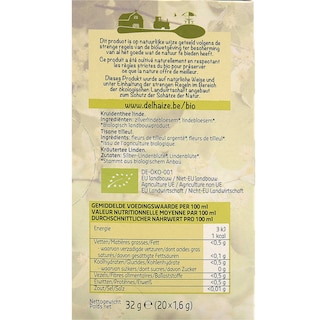 Delhaize | Bio | Kruidenthee | Linde | Zakjes | Bio 