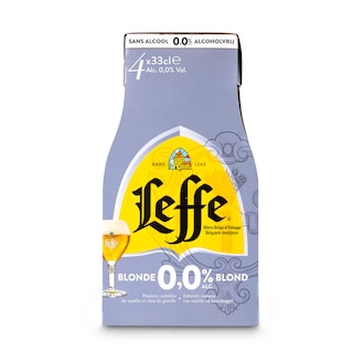 Leffe | Bière d'abbaye | Blonde | Sans Alcool | 0% alc | Bouteille 