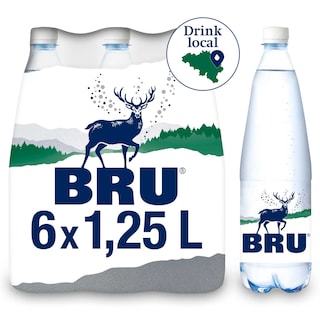 Bru | Eau minérale |Finement pétillante  naturelle | rPET 