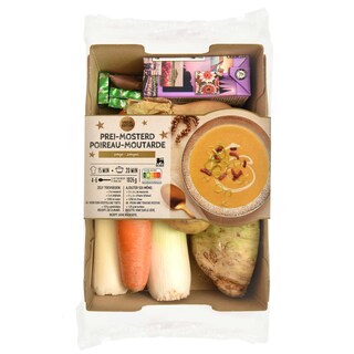 Delhaize | Boîte de repas | Soupe poireaux moutarde 