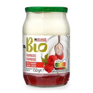 Delhaize | Bio | Yoghurt | Vol | Framboos | Bio 150 gr
