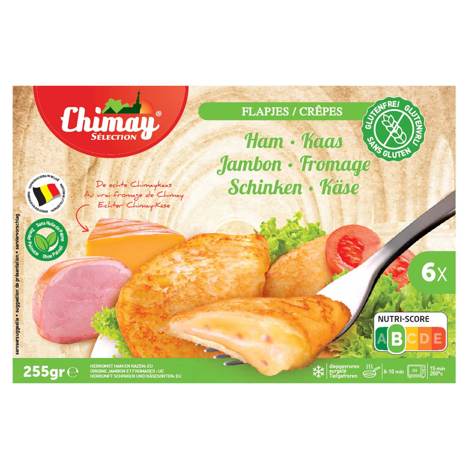 Chimay Sélection Glutenvrij flapjes | ham en kaas