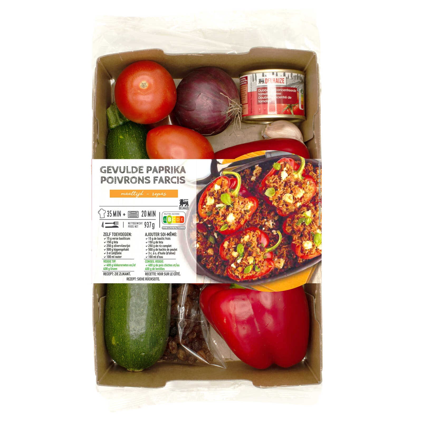 Delhaize Maaltijdbox | Gevulde paprika