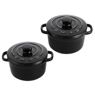 Smeg | Set mini cocottes | noir | 12 cm 