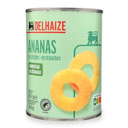 Delhaize | Ananas | Tranches | Jus | Boîte 