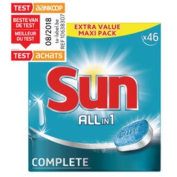 Sun | Vaatwastabletten | All In 1 | Regular | 46Tabs 