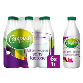 Campina | Lait | Demi-écrémé | Sans Lactose 