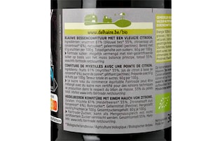 Delhaize | Bio | Confiture | Myrtilles | Extra | Bio | Ft 360 gr