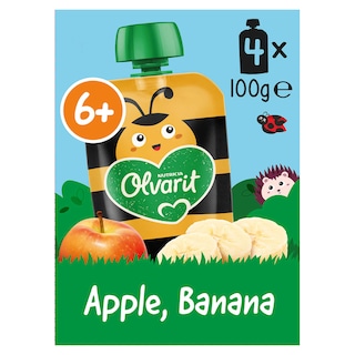 Olvarit | Knijpzakje | Appel Banaan | 6M 
