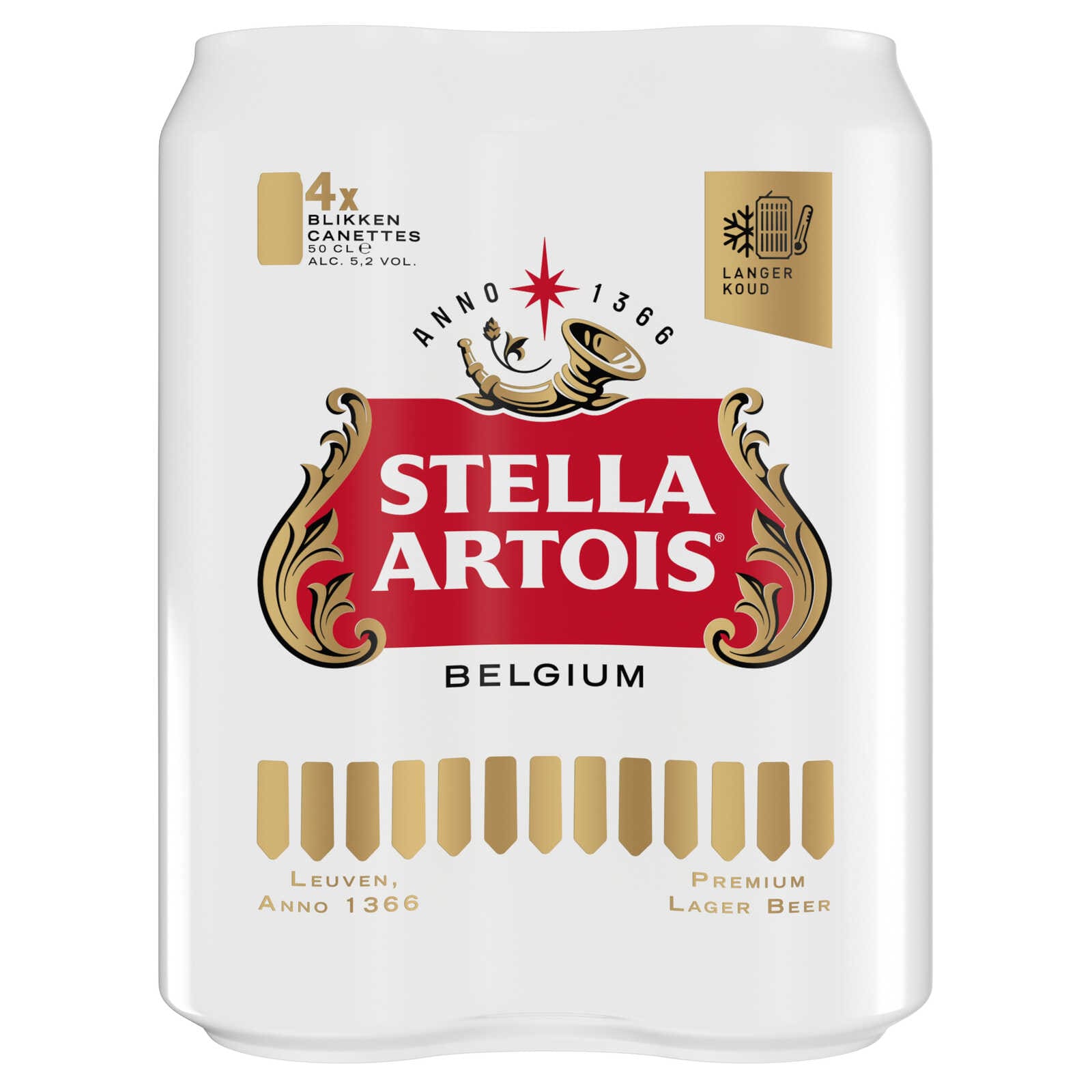 Stella Artois Pils | 5,2% Alc. | Blik | Cold Grip