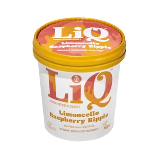 LIQ | Limoncello framboos ripple | vegan sorbet 