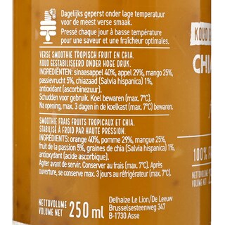Delhaize | Smoothie | tropical chia 250ml 