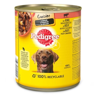 Pedigree | Aliment chien | Sauce | Boeuf | Pâtes 