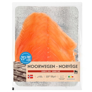 Delhaize | Zalm | Gerookt | -25% zout | Noors 