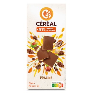 Céréal | Chocolat | Praliné | Faible en sucre 100 gr