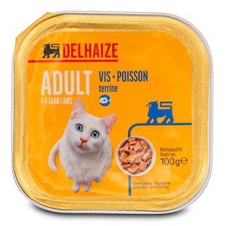 Delhaize | Kattenvoeding | Terrine | Vis 100 gr