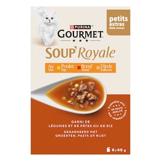 Gourmet | Aliment Chat | Soupe | Adulte | Viandes 6 x 45 gr