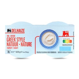 Delhaize | Yoghurt | Griekse stijl | Vol | Natuur 4 x 150 gr