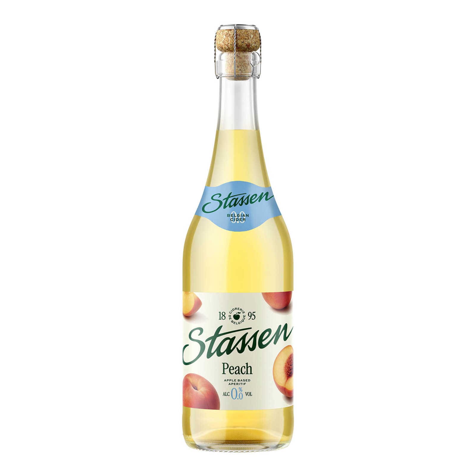 Stassen Cider | Perzik | Alcoholvrij bier |fles