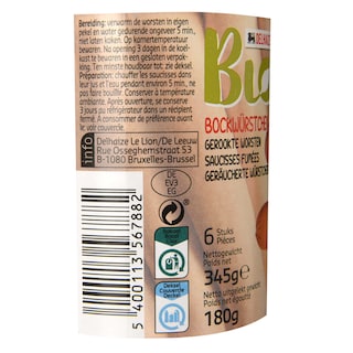 Delhaize | Bio | Saucisses | Fumées | Bio 