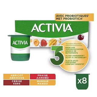 Activia | Yaourt | Fruits | Mix | Probiotiques 8 x 125 gr