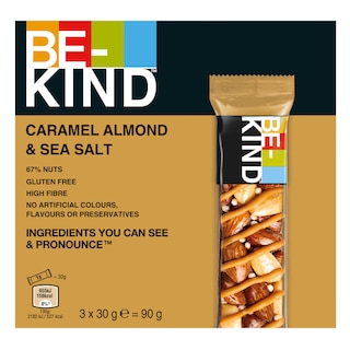 BE-KIND | Barre | Caramel | Amandes | Fleur de Sel 