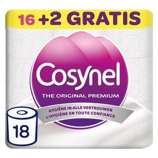 Cosynel | Papier Toilette | Blanc | 16+2 Gratuit | Eco 