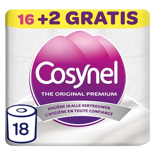 Cosynel | Papier Toilette | Blanc | 16+2 Gratuit | Eco 