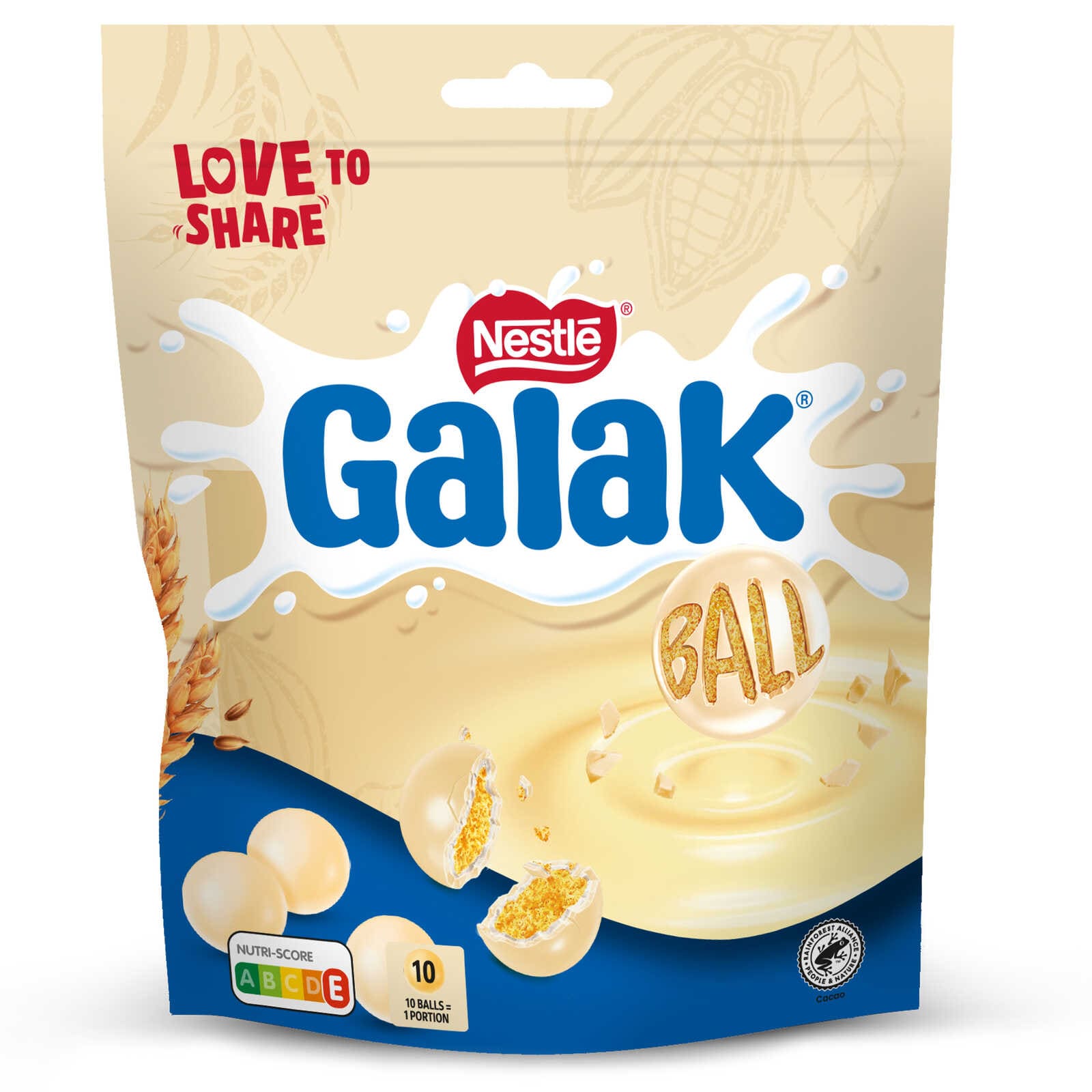 Galak Chocoladebonbons | Wit | Krokante granen