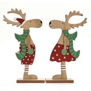 Delhaize | Deco houten rendier 