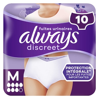 Always | Discreet | Culottes | Fuites Urinaires | M 