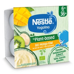 Nestlé | Yogolino | Plantaardig dessert | Mango Kiwi | 6m | Bio 
