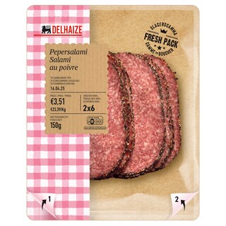 Delhaize | Salami au poivre +/- 150 gr