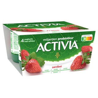 Activia | Yaourt | Fraise | Bifidus | Probiotiques 4 x 125 gr