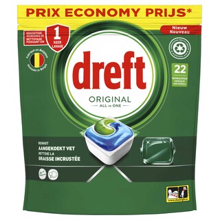 Dreft | Vaatwastabletten | ADW AIO Original | 22st 