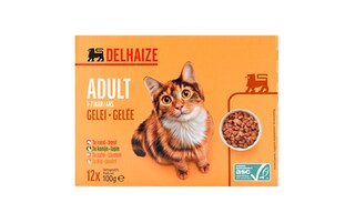 Delhaize | Aliment chat | Gelée | Mix | 12x100g 12 x 100 gr