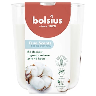 Bolsius | Verre bougie parfumé | 97/85 | Fresh cotton 
