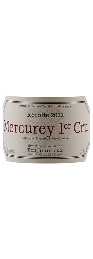 Benjamin Lux | Mercurey Premier Cru 75 cl