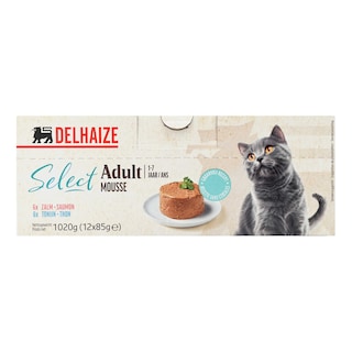 Delhaize | Aliment chat | Mousse | Poisson 
