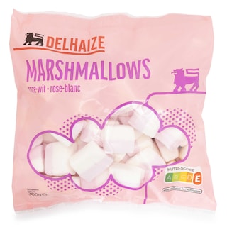 Delhaize | Snoepjes | Marshmallows | Roos-Wit 300 gr