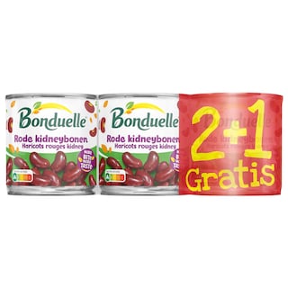 Bonduelle | Haricots Rouges Kidney | 2+1 Gratuit 