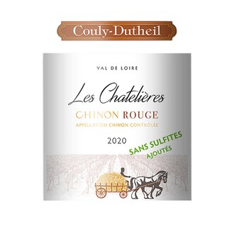 France - Loire | Chinon Chatelière Sans Sulfite 2020 Rood 